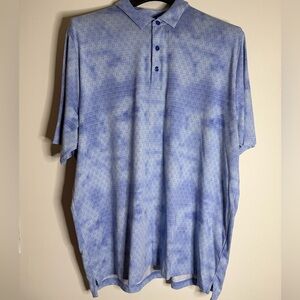Callaway Light Blue Patterned Polo Shirt